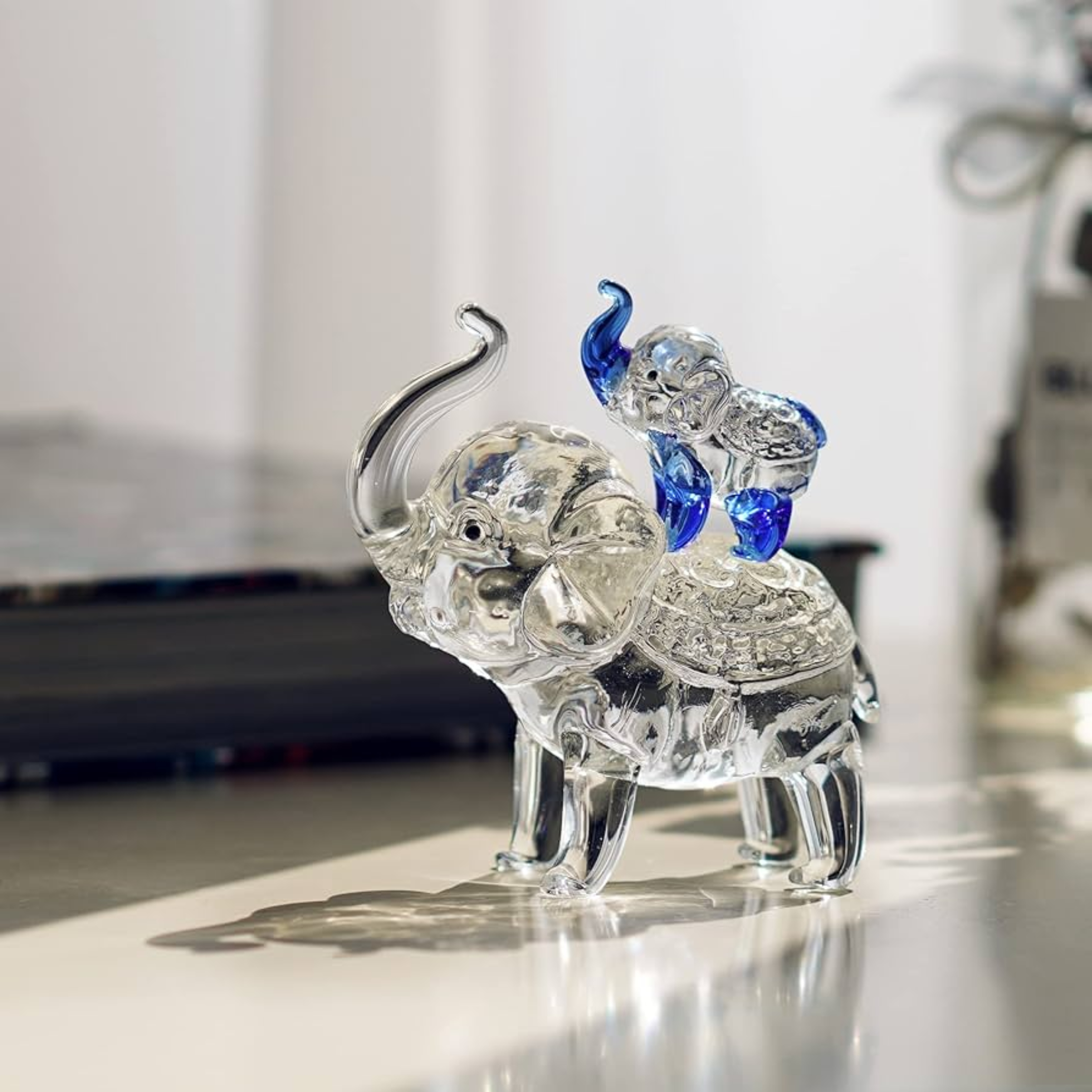 Crystal Elephant Figurine